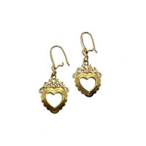 گوشواره زنانه آویزدار طرح قلبی