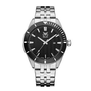 ساعت مچی عقربه ای مردانه اوبلاک مدل 72719 رنگ  استیل صفحه مشکی