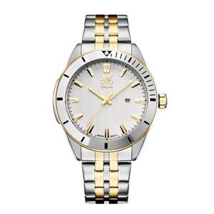 ساعت مچی عقربه ای مردانه اوبلاک مدل 72719 رنگ  دو رنگ صفحه سفید