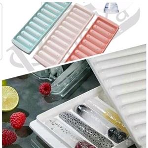 قالب یخ  کپسولی  یا لوله ای در دو رنگ صورتی و طوسی