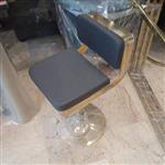 صندلی تک پایه قابل اجرا در رنگ های مختلف پارچه و پایه در رنگ های سیلور ،مشکی و طلایی