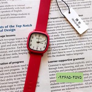 ساعت زنانه بولون قرمز مربعی