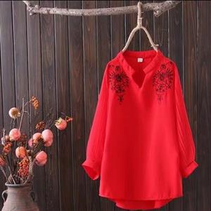 شومیز مجلسی گلدوزی شده با کیفیت تضمینی وارداتی تک رنگ