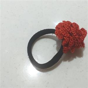 کش مو بافتنی گل رز