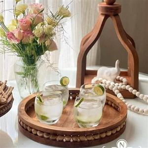 سینی چوبی مهره دار گرد