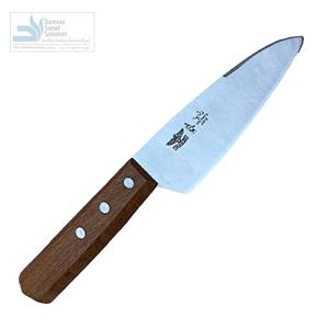 چاقو حیدری برند اصلی حیدری استیل استیلنس 430 ضدزنگ مخصوص پوست کنی دسته چوب طول کل 24 سانت تیغه 13 عرض تیغه4 ضخامت 3 میل