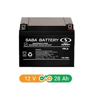 باتری یو پی اس 12ولت 28آمپرساعت صبا(saba battery ) ups