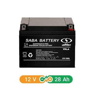 باتری یو پی اس 12ولت 28امپرساعت صبا saba battery ups 