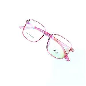 عینک طبی زنانه سایز بزرگ با قابلیت تعویض عدسی های جدید نمره دار رنگ صورتی مایل به یاسی بادمجانی صورت خور بسیار عالی