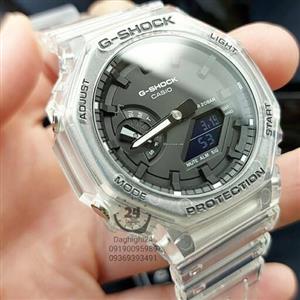 ساعت  مچی جی شاک GA2100 شیشه ای کریستالی ( GShock) های کپی تمام فول تنظیم اتوماتیک با پایتخت کشورها ،اتولایت اتوماتیک