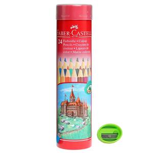 مداد رنگی 24 رنگ فابر-کاستل مدل قلعه به همراه تراش 