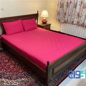 روتختی کشدار تترون ساده دونفره عرض۱۸۰ (رنگ صورتی سیر)