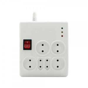 محافظ بدون ارت 6 خانه 2/7 متر صوتی تصویری 10 آمپر فردان