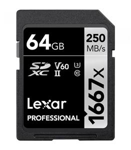 کارت حافظه Lexar 64GB Professional 1667x UHS-II SDXC 
