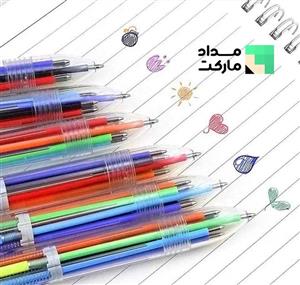 خودکار 6 رنگ شیشه ای