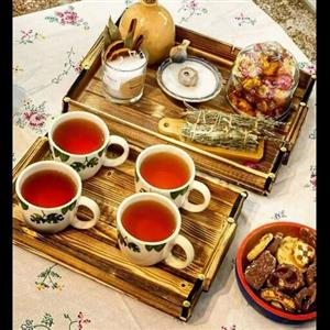 سینی های چوبی دوتایی دکوراتیو و کاربردی و مناسب برای همه جا