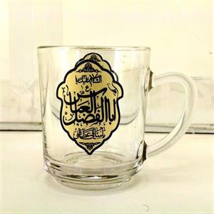 102673-نیم لیوان هیئتی دسته دار یا اباعبدالله ع و اباالفضل العباس ع-6تایی