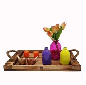 سینی چوبی دسته طنابی رنگ سندبلاست( مستقیم از تولیدکننده)