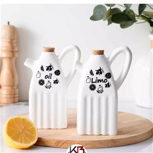 ابلیموریز و روغن ریز سرامیکی با در چوب پنبه و زیری  چوب