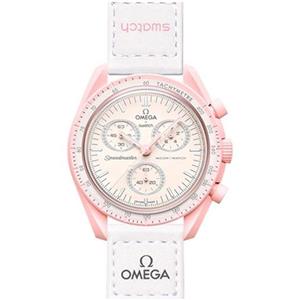 ساعت مچی امگا سواچ زهره ونوس  Omega x Swatchمدل Mission to venus  رنگ صورتی