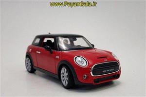 ماکت ماشین اسباب بازی مینی هاچ بزرگ (1:24) (WELLY)(NEW MINI HATCH) قرمز