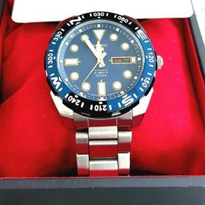 ساعت سیکو 5 اتوماتیک مردانه پشت شیشه ای زه چرخان شبنمای قوی قاب بزرگ