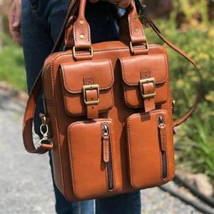 کیف اداری مردانه با چرم گاوی و دست دوز