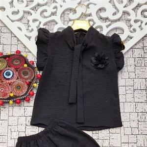 تیشرت شلوارک مشکی دخترانه سایز  40  45  50  55