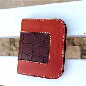 جاکارتی چرم طبیعی گاوی طرح کولاژ  عسلی