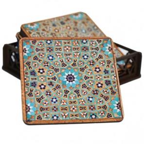 زیر لیوانی چوبی MDF کاشی...