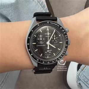 ساعت مچی امگا سواچ ماه  Omega x Swatchمدل Mission to Moon  رنگ  مشکی