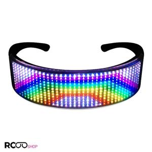 عینک مهمانی ال ای دی دار (LED)، با بلوتوث و قابل تنظیم طرح عینک مدل SHINING GLASSES