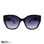 عینک آفتابی زنانه Versace با فریم مشکی، گربه ای و لنز دودی مدل 8817