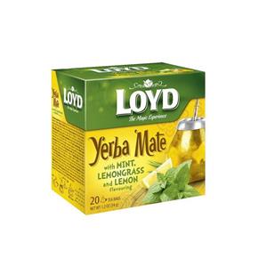 دمنوش گیاهی لوید مدل یربامیت نعنا لیمو مقدار 34 گرمی Loyd Yerba Mate With Mint Lemongrass Flavoring 