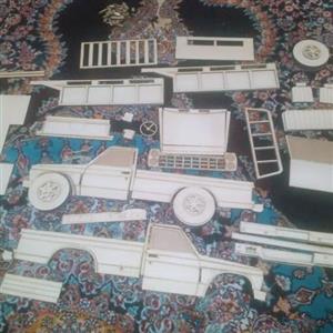 کیت(قطعات چوبی برش خورده ساخت ماکت نیسان)