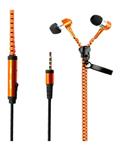 Bluelans Mic Zipper Earphone (Orange)