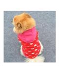 Bluelans Dog Puppy Cat Winter Heart Polar Fleece Hoodie Hooded Coat Pet Clothes Apparel M (Rose Red)