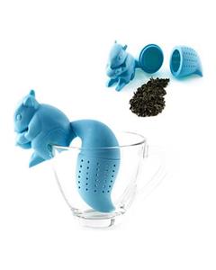 Bluelans Squirrel Tea Infuser Loose Leaf Strainer Herbal Spice Silicone Filter Diffuser Sky Blue 