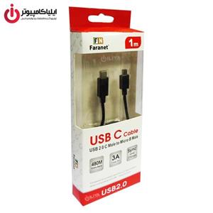 کابل تبدیل USB Type-C به Micro USB فرانت به طول 1 متر   Faranet FN-UCCMB10 USB Type-C To Micro USB Converter Cable 1m