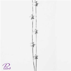 دستبند نقره ستاره کد B2082 با روکش طلا سفید 