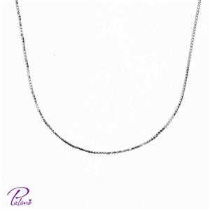 زنجیر نقره ونیزی ایتالیایی کد C2077 با روکش طلا سفید 