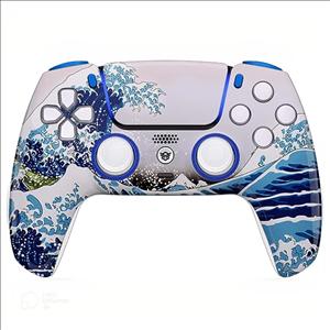 دسته HexGaming طرح White Wave Red برای PS5