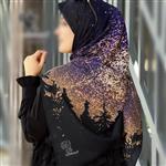 روسری نخی کاستوم طرح جذاب آسمان شــب(به مناسبت ایام محرم و رعایت حجاب اسلامی با کمترین  تقدیم می گردد)