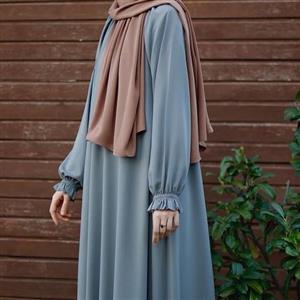 مانتو عبایی استین چین دار