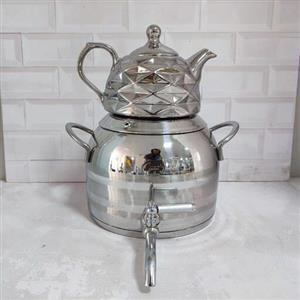 کتری قوری اف آر ویکتوریا استیل کد404 شیردار کف چدن قوری چینی از برند شکس