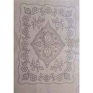 رومیزی مستطیل یا سینی پته به همراه نخ وسوزن