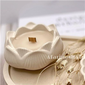 شمع با شات بتنی لاله سفید (تک  و عمده )