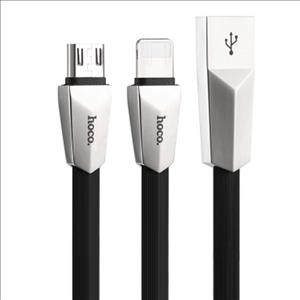کابل شارژ و دیتای 2 به 1 هوکو مدل X4