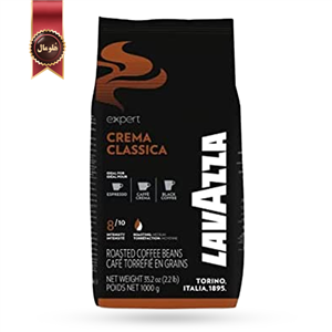 دانه قهوه لاوازا اکسپرت lavazza expert مدل کرما کلاسیک Crema classica یک کیلویی بسته 6 عددی 