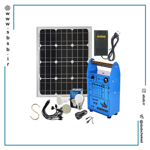 پکیج برق سیار خورشیدی ظرفیت 50 وات به همراه تمام تجهیزات مورد نیاز 